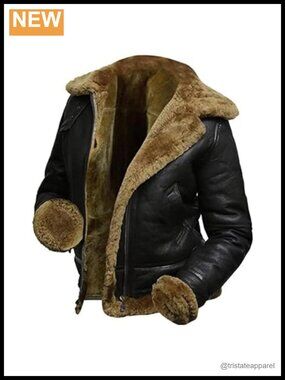 Women's Lambskin Leather Aviator Bomber Jacket Faux Fur Lining